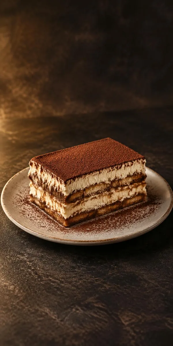 Tiramisu mit Mascarpone, espressogetränkten Löffelbiskuits und Kakao
